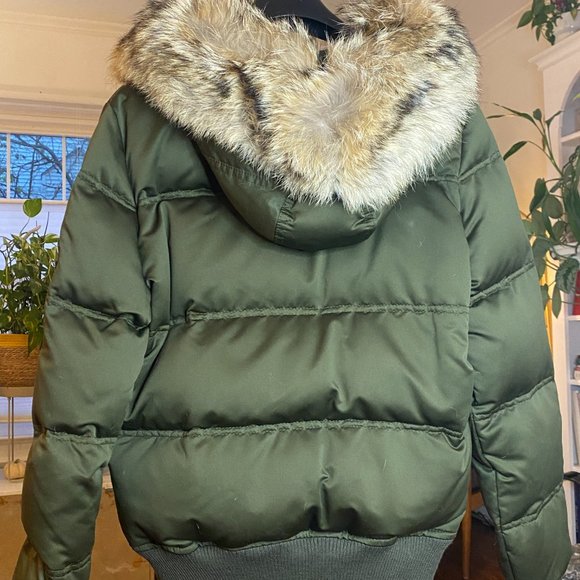 Coach Women's Coat New W/O Tags Down/ Feather Nylon Bomber w/ Fur